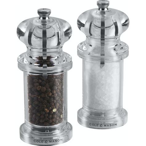 Cole And Mason 505 Acrylic Salt And Pepper Mill Set Woolworths