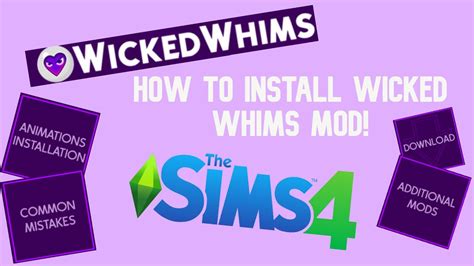 How To Install Wicked Whims Mod For Sims 4 2020 Update Youtube
