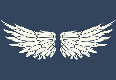 Vector Logo Icon White Angel Wings 6966580 Vector Art At Vecteezy