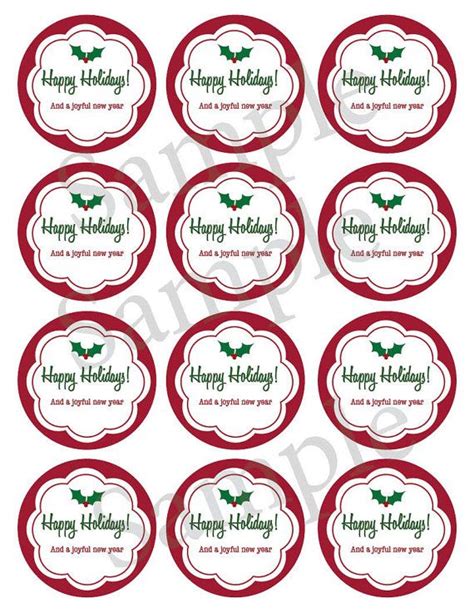 Happy Holidays T Tags Holiday T Tags Holiday Labels Canning