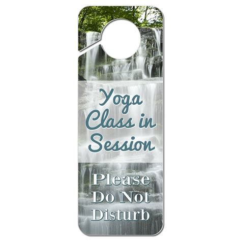 Do Not Disturb Plastic Door Knob Hanger Sign Yoga Class In Session