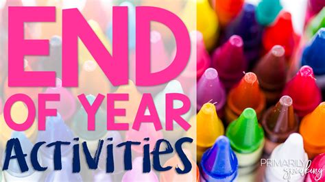 This fun little craft looks great up on the wall and the kids seem to really enjoy it. End of Year Activities | Primarily Speaking