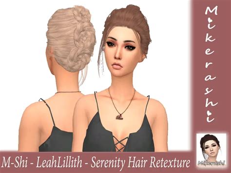 The Sims Resource Leahlillith S Serenity Hair Retextured By Mikerashi