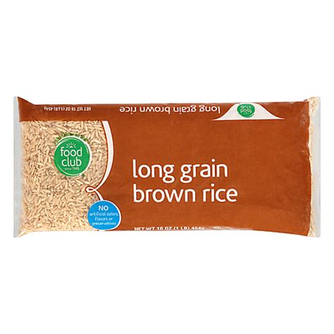 Food Club Long Grain Brown Rice 16 Oz Bag Rice Grains And Dried Beans