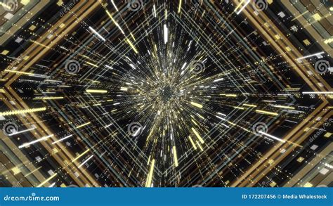 Hyperspace Jump Through Stars Time And Cosmic Tunnel Seamless Loop