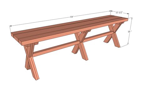 This is relatively simple to build, using only redwood, a saw this diy gives clear instructions and precise dimensions so you can build this at home. Ana White | Ashley's X Bench for X Picnic Table - DIY Projects