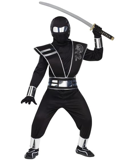 Silver Mirror Ninja Kids Costume Boys Costume