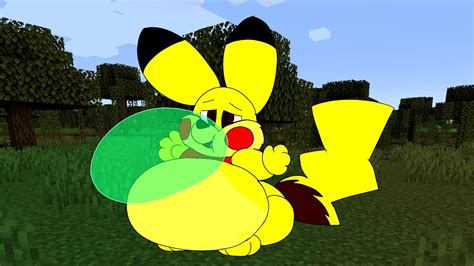 Scarf Pikachu Minecraft Slime Inflation Youtube