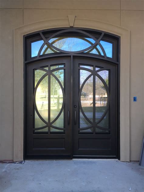 Beautiful Custom Wrought Iron Door Contemporary Design With Low E