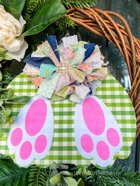 Adorable Bunny Butt Easter Wreath Featuring My Messy Bow