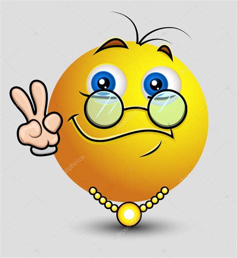 Cartoon Rich Smiley With Winning Sign Stock Vector Image By ©baavli