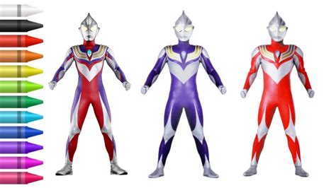 Mewarnai Ultraman Tiga Ultraman Tiga Blue And Red Youtube
