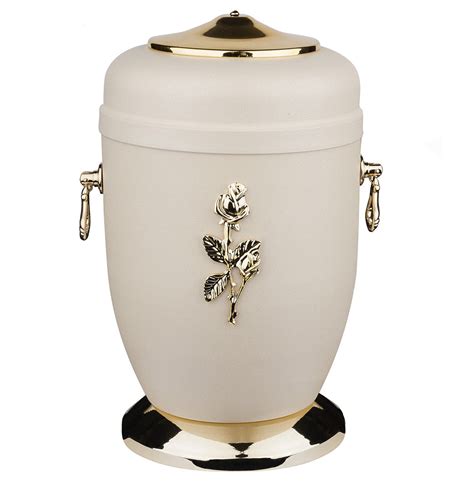 Beautiful Metal Cremation Urn Gold Rose Funeral Urn For Adult M78a