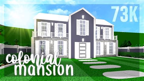 Roblox Bloxburg Colonial Mansion House Build Roblox Obc Images And
