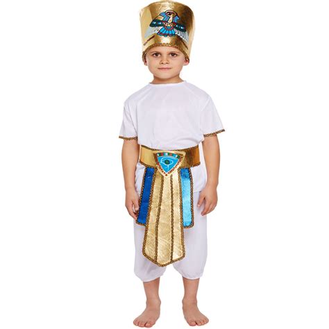 Egyptian Tutankhamun Pharaoh King Hat Kids Childrens Boys Fancy Dress