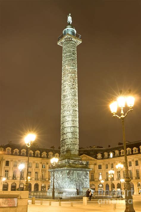 Place Vendome column by night Photograph by Fabrizio Ruggeri