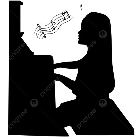 El Ritmo De La Música Toca El Piano Las Chicas Tocan El Piano La