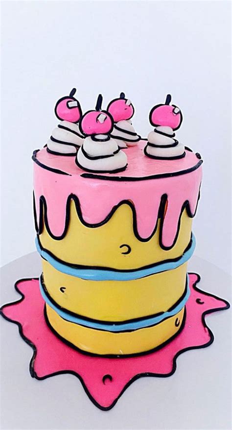 50 Cute Comic Cake Ideas For Any Occasion Splash Of Pink