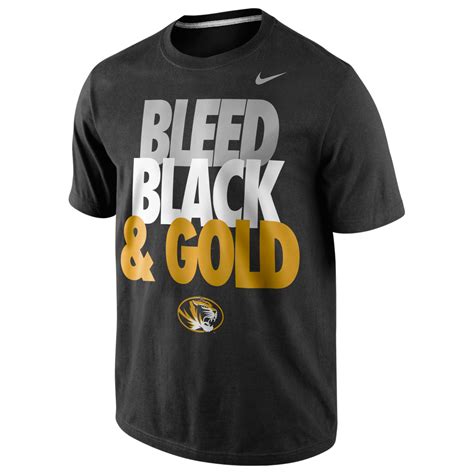 Nike Bleed Black Gold Missouri T Shirt In Black For Men Lyst