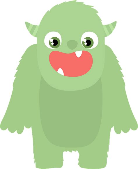 Green Monster With Big Teeth Clipart Free Download Transparent Png