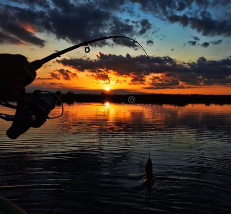 Fishing At Sunset Stock Photo Image Of Bait Catch 263109284