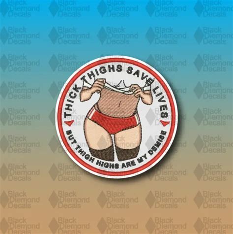 thick thighs save lives booty girl funny thigh highs 3 vinyl decal sticker jdm 3 89 picclick