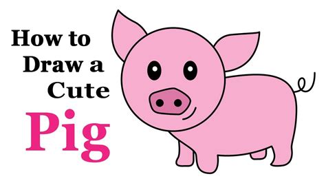 How To Draw A Cute Pig Cute And Easy Bodraw Youtube