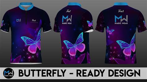 Butterfly Bioluminescent Jersey Ready Designs By Magic Wear Youtube