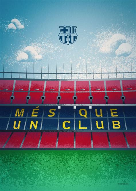 Mes Que Un Club Tribune Poster Picture Metal Print Paint By Barça