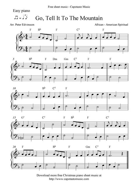 Free Printable Piano Sheet Music Free Sheet Music Scores