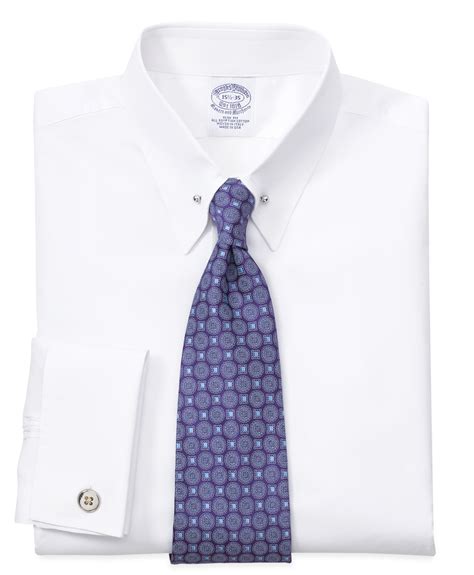 Lyst Brooks Brothers Regent Fit Tie Bar Collar French Cuff Dress