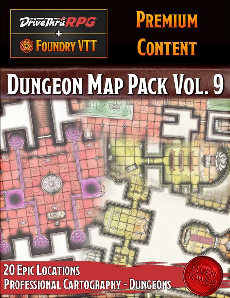 Dungeon Map Pack Vol 9 Foundry Vtt Elven Tower Foundry Vtt
