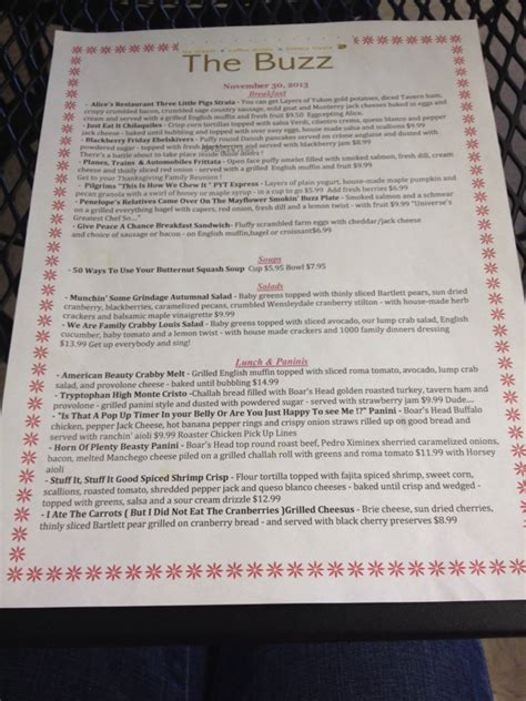 The Buzz Menu, Menu for The Buzz, Monrovia, Monrovia - Urbanspoon/Zomato