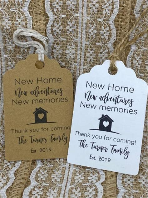 House Warming Favor Tags Housewarming Party Thank You Tags Etsy