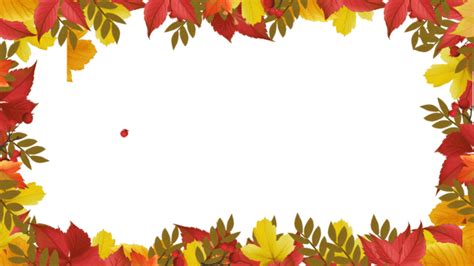 Autumn Background Leaves Border Vector Illustration Red Fall Decoration
