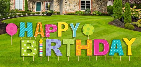 Happy Birthday Yard Sign Letters Happy Birthday Personalized Birthday