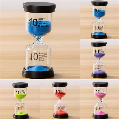 Hourglass Timer Set Glass 5101530 Minutes Colored Sand Timing Watch