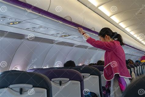 Airbus A320 200 Aircraft Cabin By Peach Aviation Editorial Photography