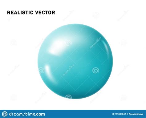 Pastel Blue Ball Realistic Glossy 3d Sphere Ball Isolated Geometric