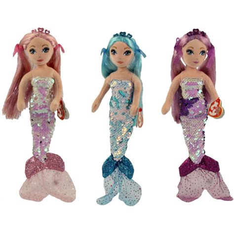Ty Sea Sequins Plush Mermaids Spring 2019 Set Of 3 Cora Lorelai