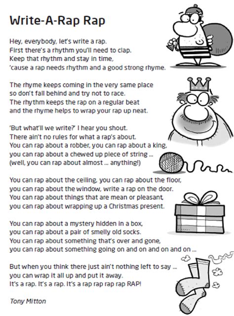 Is a fun little poem that explores play through rhyme and motion. Rap Poems