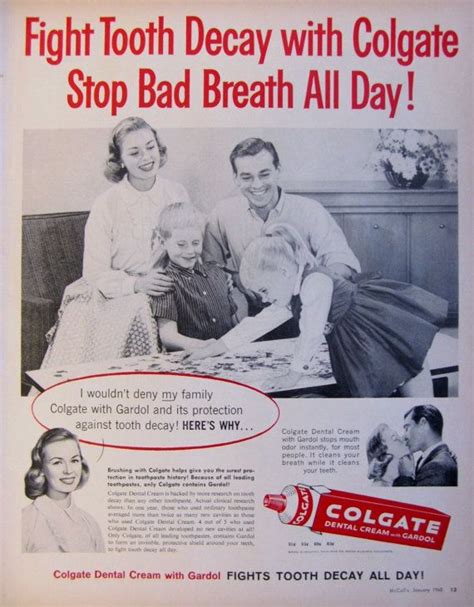 Colgate Toothpaste Vintage Advertisement By Reliceclectic