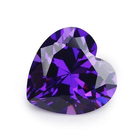 Aaaaa 10x10mm 607ct Purple Sapphire Heart Diamond Faceted Shape Vvs