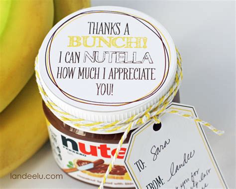 I can't thank you enough. Easy Thank You Gift Idea: Bananas and Nutella
