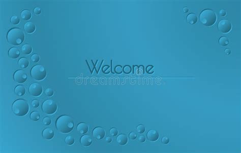 Welcome Sign With Blue Background Stock Illustration Illustration Of