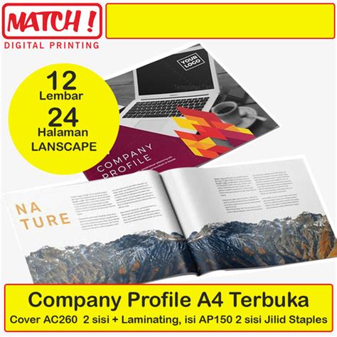 Jual Cetak Buku Company Profile Landscape Jakarta Barat Match