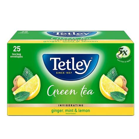 Tetley Green Tea Bags Ginger Mint Lemon Harish Food Zone