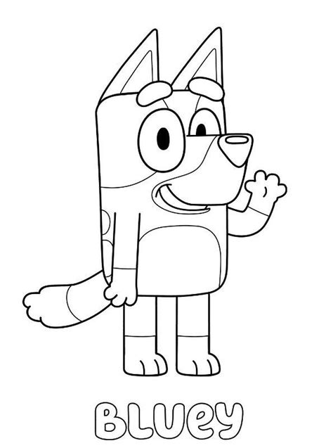 Since we love kids and babies so much we will provide you with free and printable coloring pages! Kids-n-fun.com | Coloring page Bluey Bluey 2