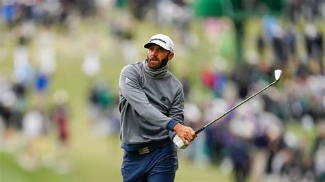 Masters Champion Dustin Johnson Plays His Second Stroke On No 1 During