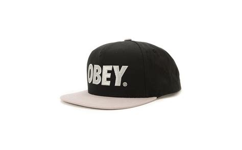 Obey Obey The City Black And Silver Snapback Hat
